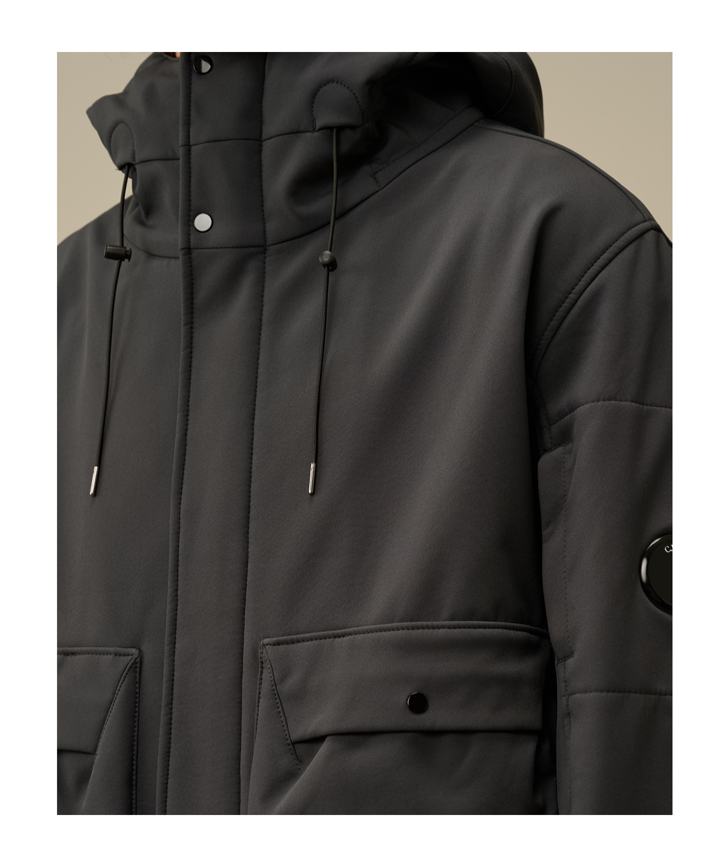 C.p. Company Cp Shell-r Hooded Parka Jacket In Black