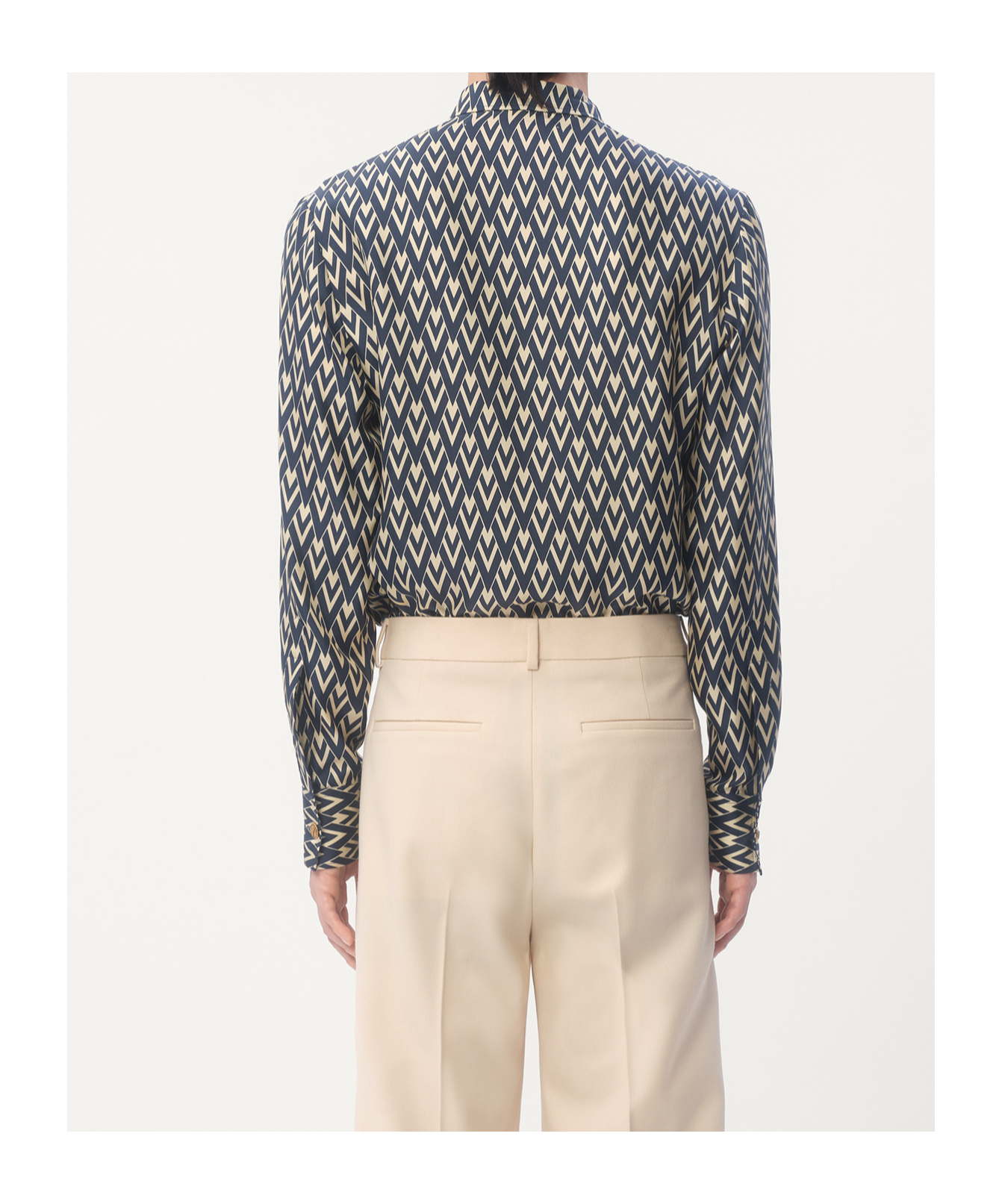 Valentino Silk Shirt In White