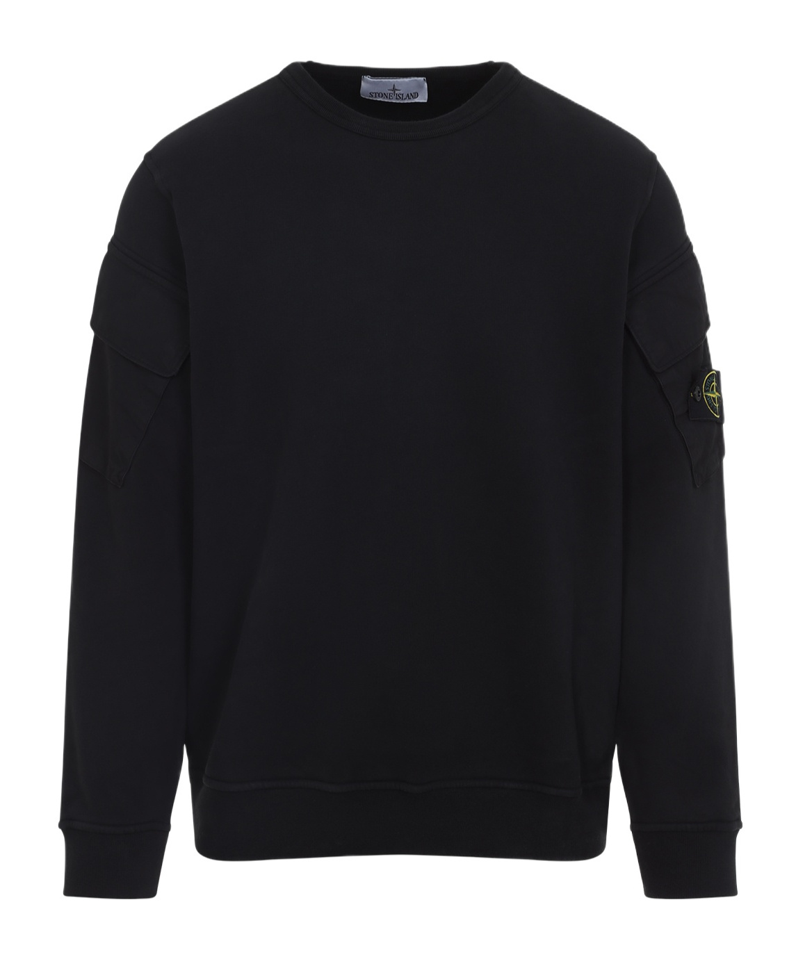 Stone Island Cotton Sweatshirt In Black