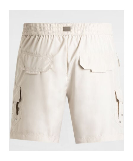 Dolce & Gabbana Tag-detail Swim Shorts In White