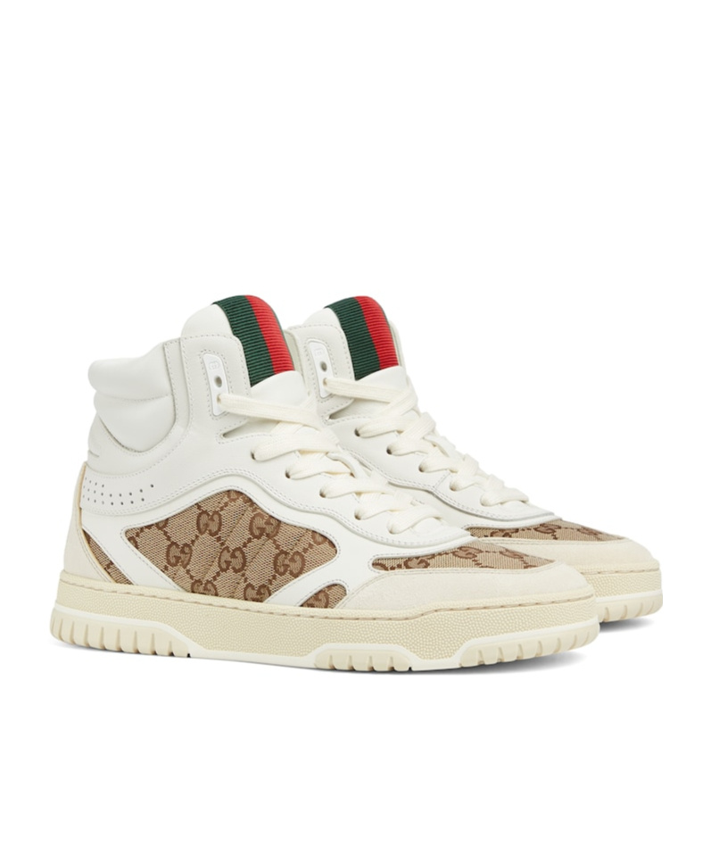 Gucci Re-web Series High-top Skate Shoes In White