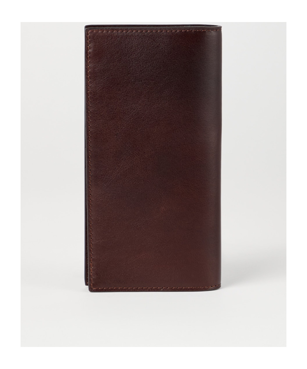 Brunello Cucinelli Bi-fold Leather Card Holder In Black