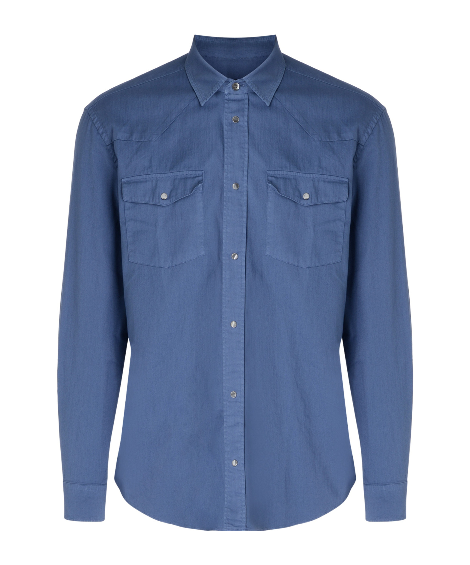 Dondup Button Front Shirt In Blue