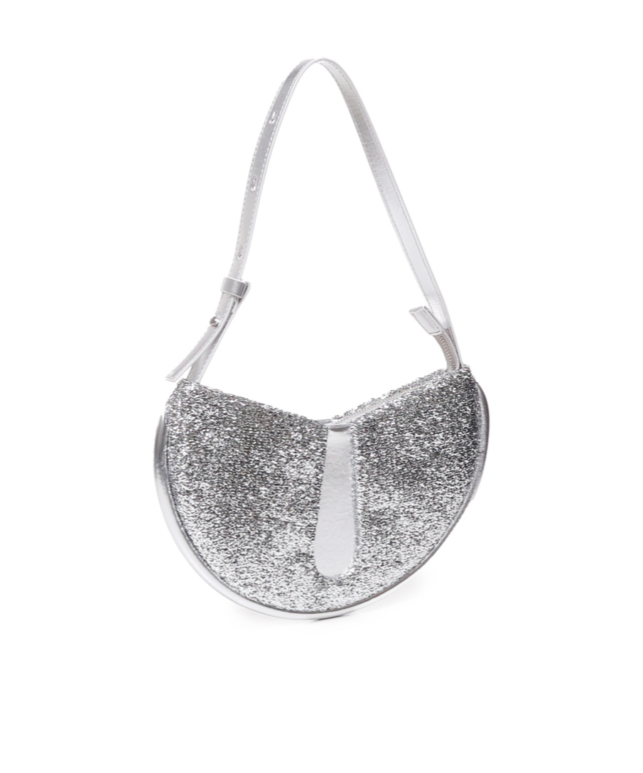 Themoirè Ebe Glittered Shoulder Bag In White