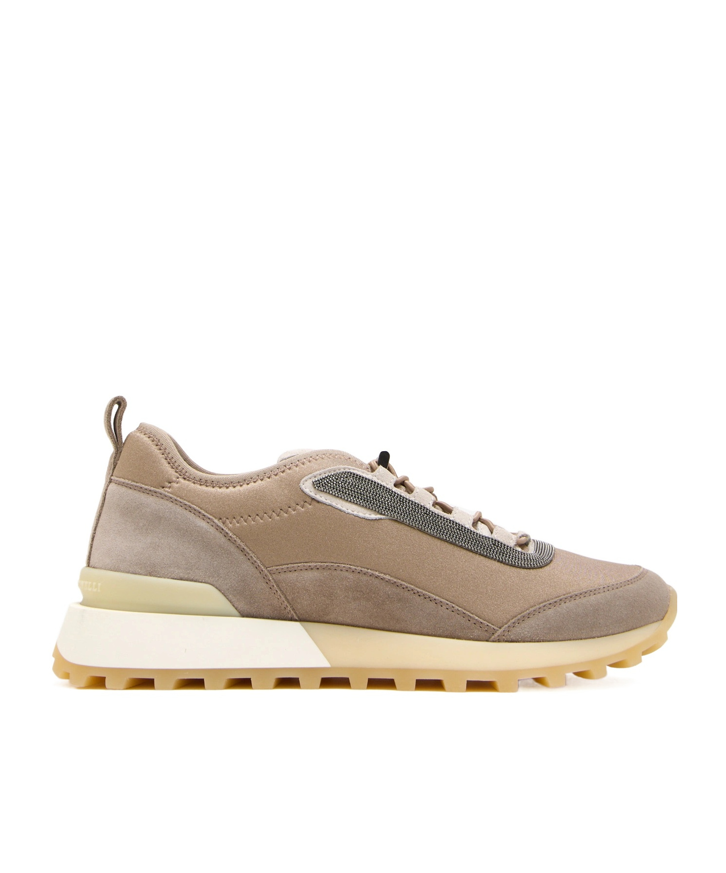Brunello Cucinelli Chunky Sole Suede Finish Sneakers In Neutral