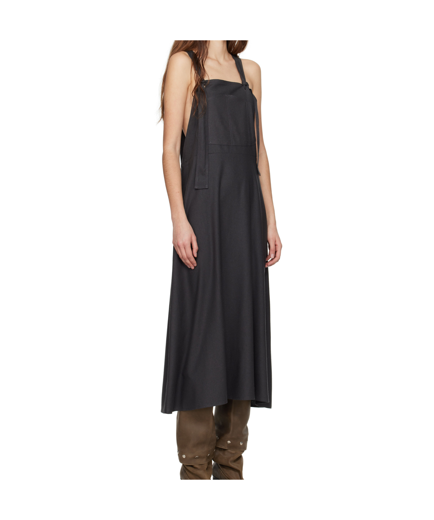 BASERANGE GREN OVERALLS MIDI DRESS