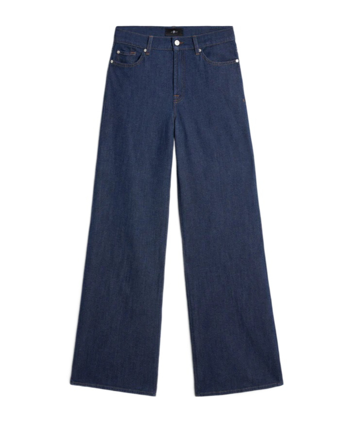 Shop 7 For All Mankind High-waisted Wide-leg Jeans