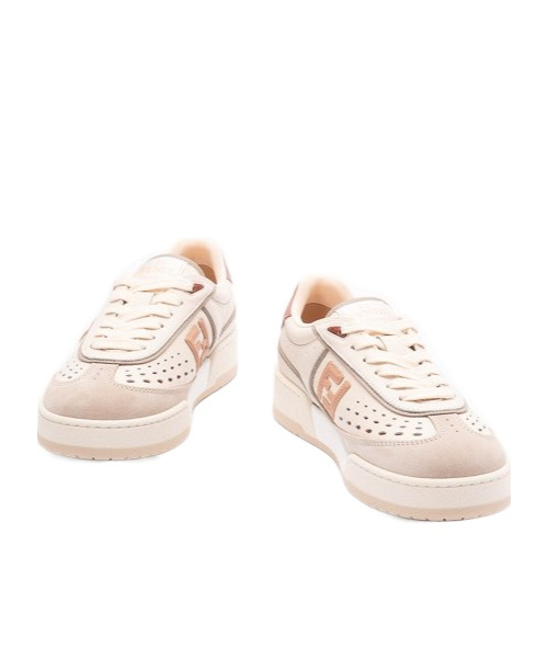 Shop Fendi Match Mix Sneakers In White
