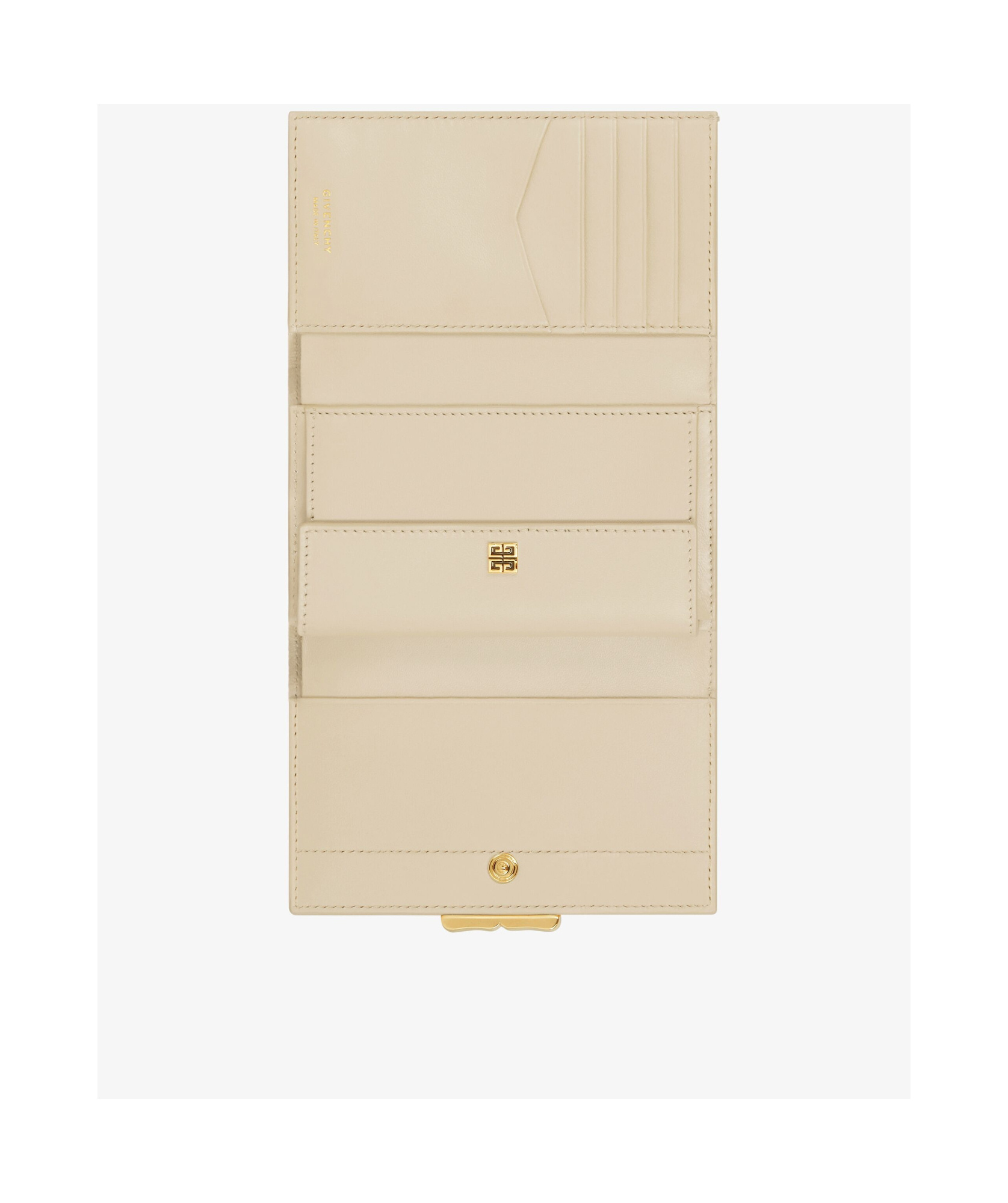 Givenchy 4g Plaque Flap Wallet In Nude
