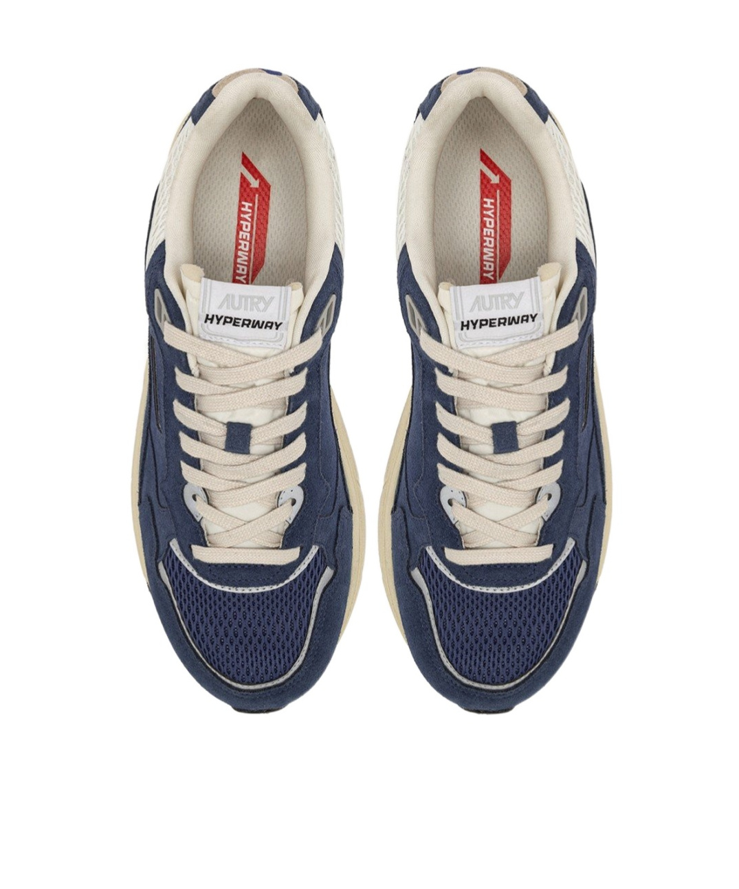 Autry Hyperway Black Low Top Sneakers With Logo Patch On Tongue And Side In Tech Fabric Man In Black