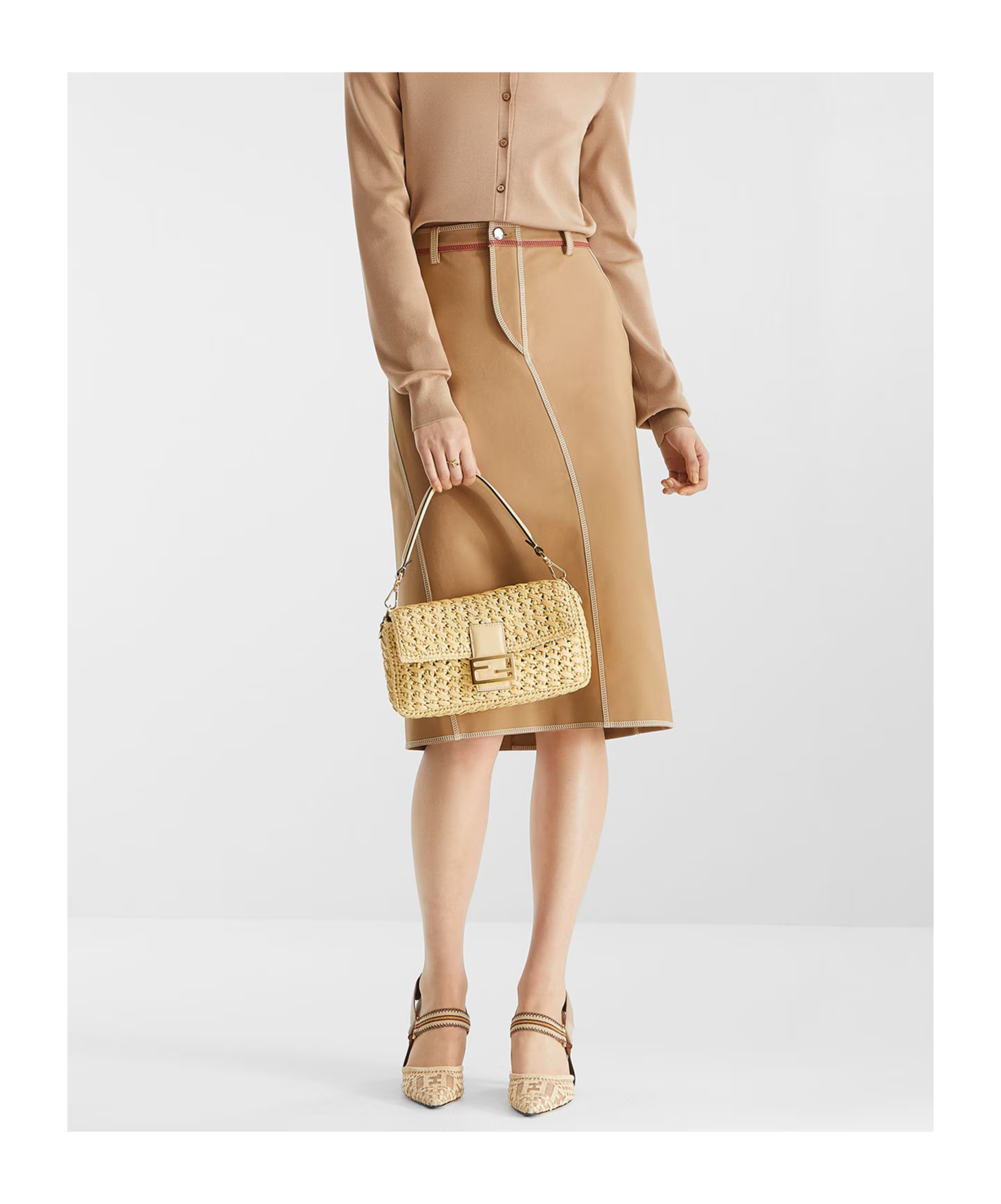 Fendi Compact Skirt Back Pockets