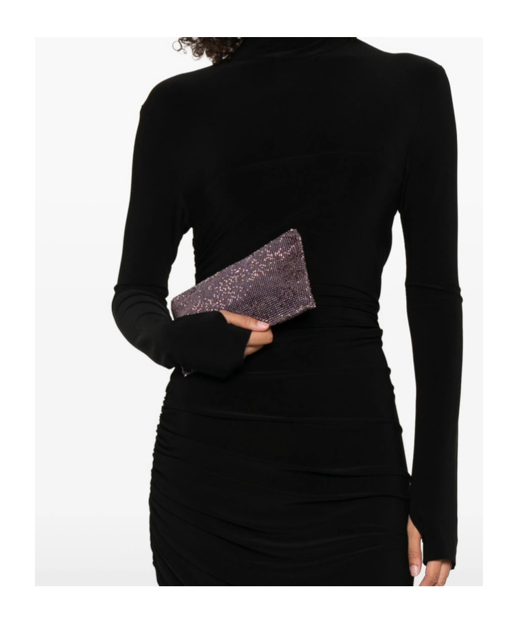 Benedetta Bruzziches La Petite Your Best Friend Clutch Bag In Black