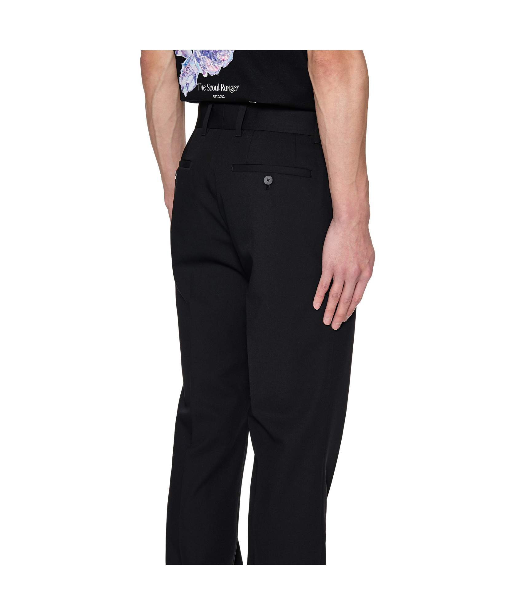 Wooyoungmi Belt-loop Casual Pants In Black