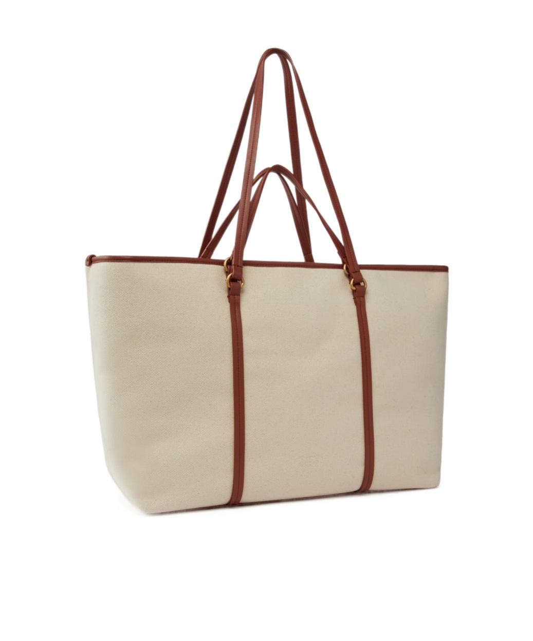 Pinko Maxi Shopper Bag In Recycled Canvas With Double Handles