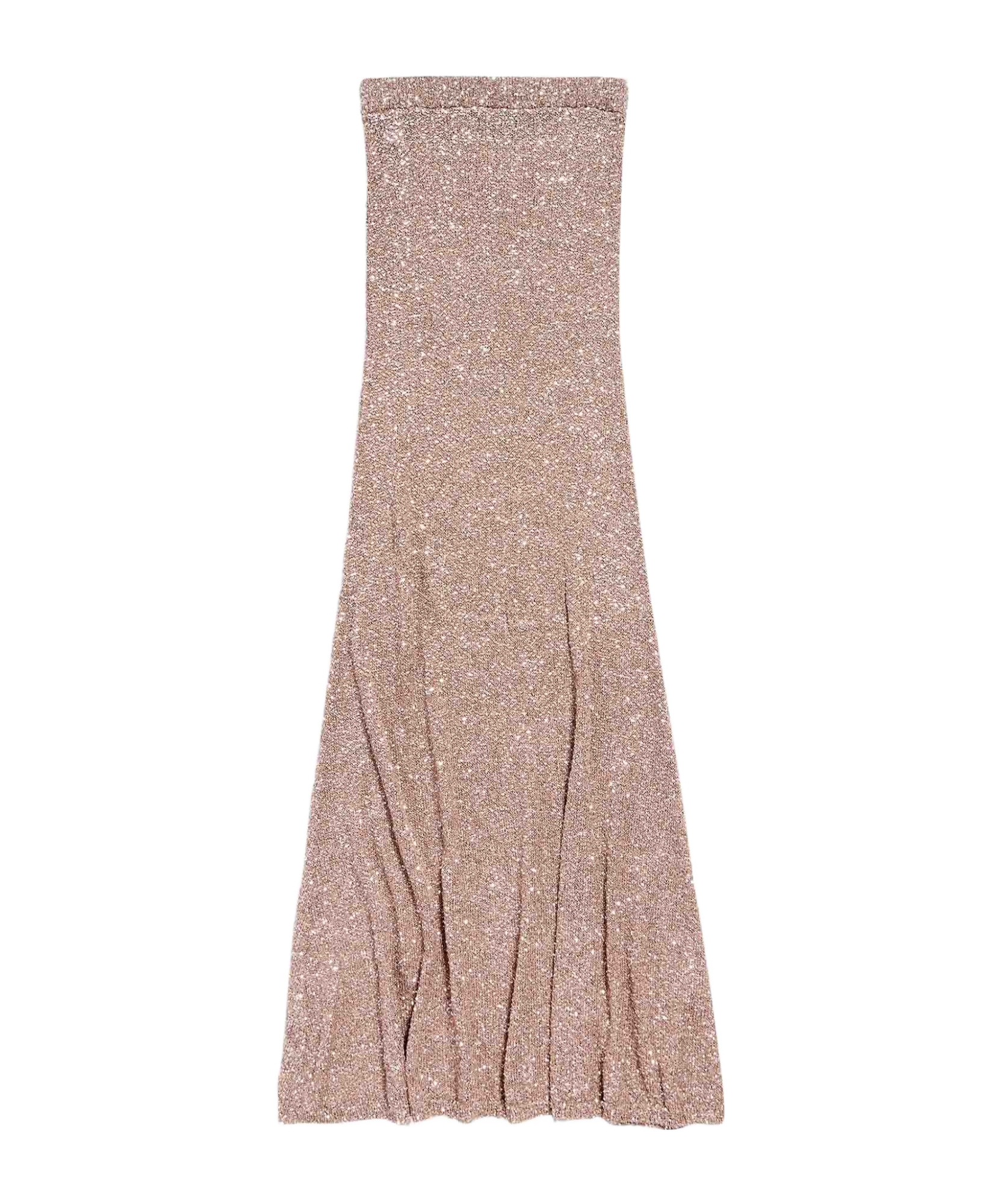 Balenciaga Sequinned Maxi Skirt In Nude
