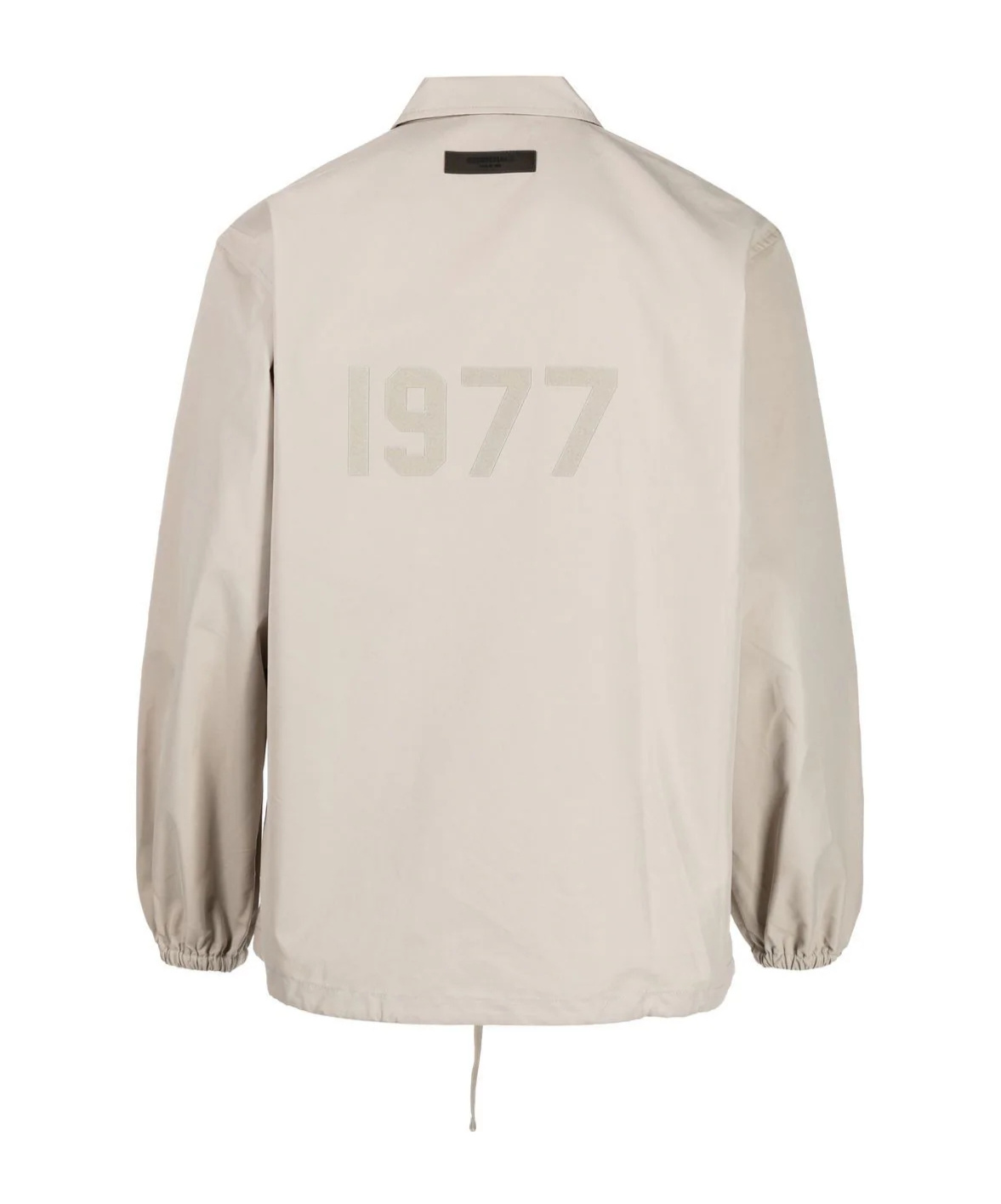 Essentials Graphic-print Drawstring Shirt Jacket In Nude
