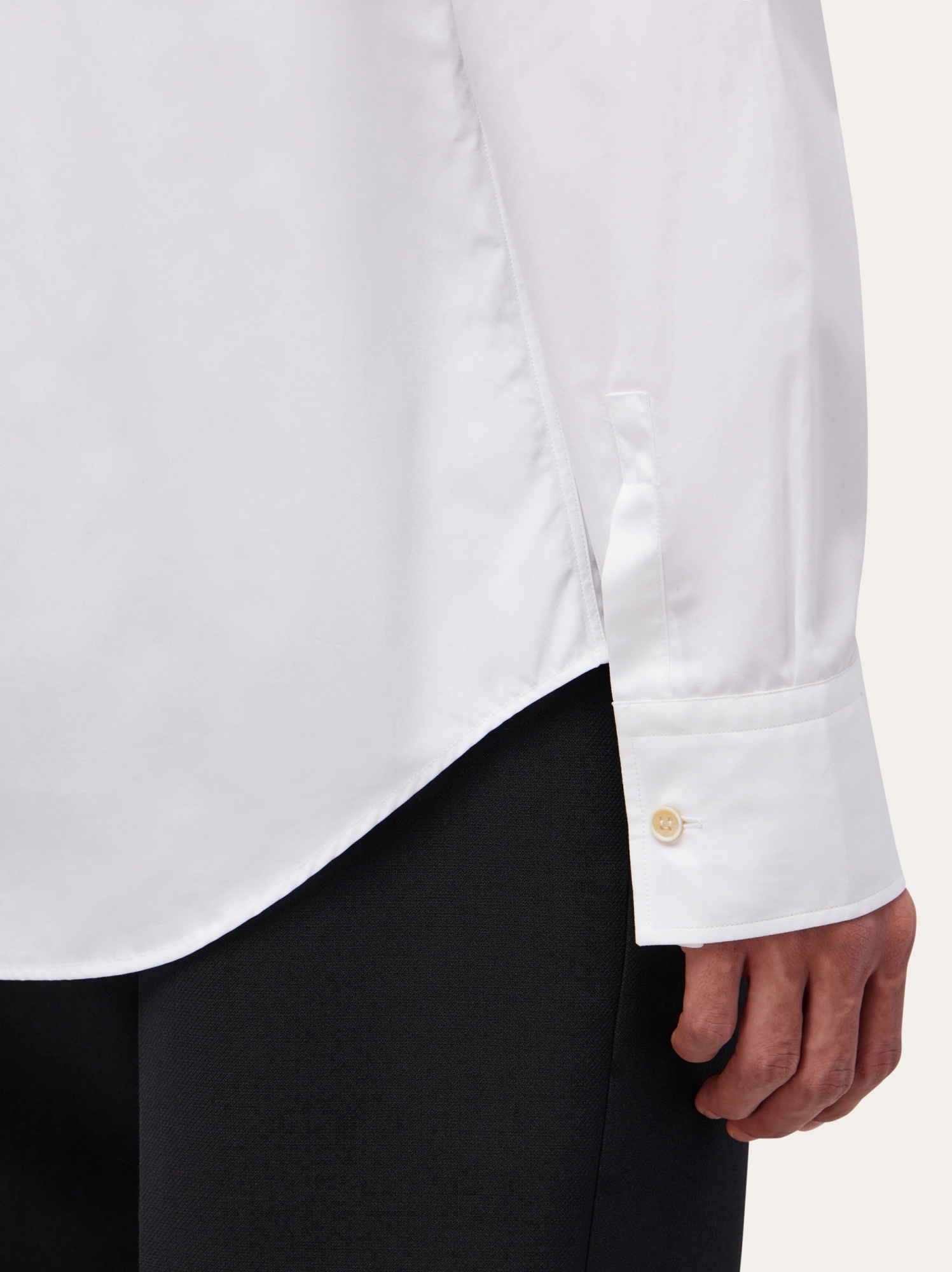 Ferragamo Jacquard Shirt Featuring Gancini Pattern In White