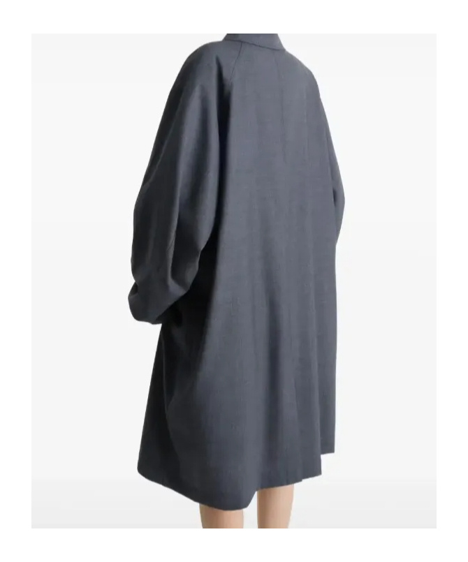 Lemaire Long-sleeved Coat In Black