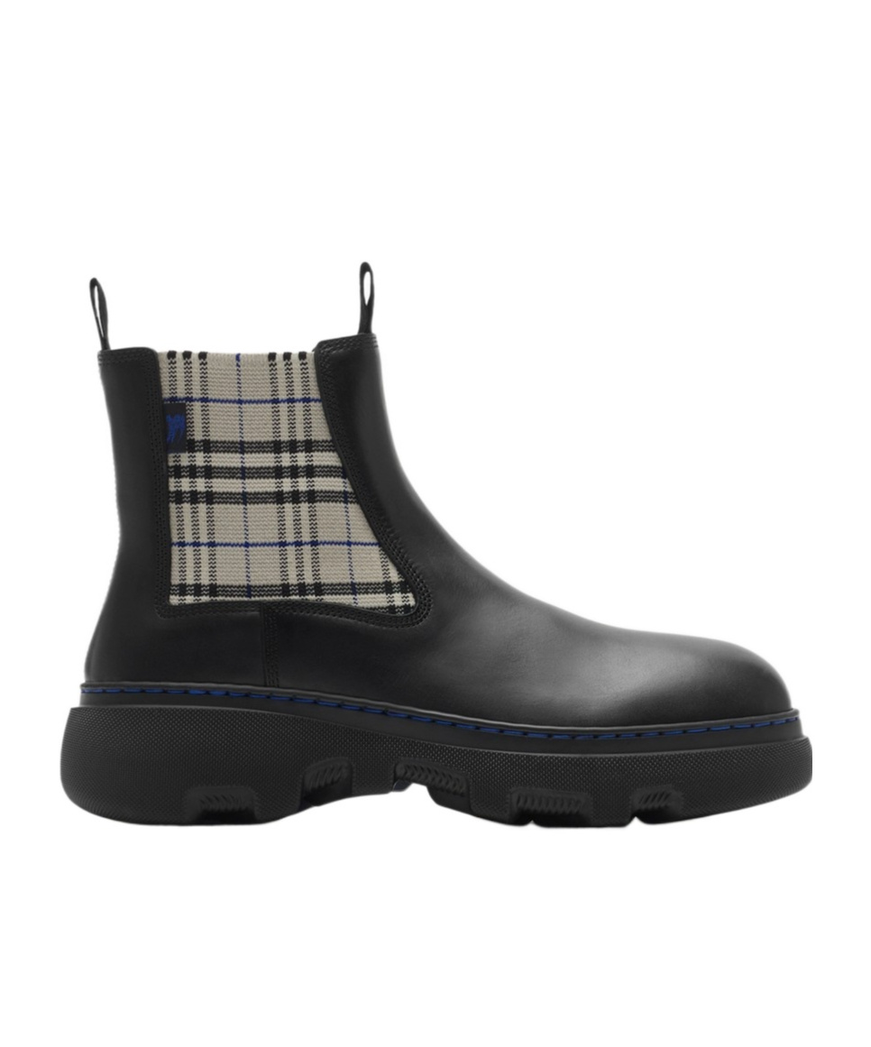 Burberry Creeper Chelsea Low Ankle Boots For Women In Black