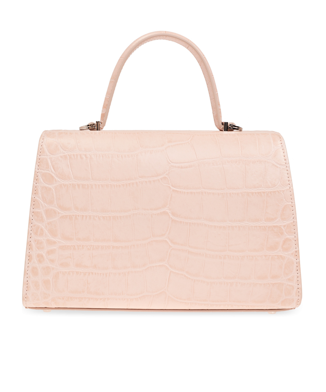 Versace Medium Crocodile-effect Mini Bag In Nude