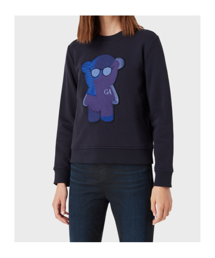 EMPORIO ARMANI MANGA BEAR LONG-SLEEVED SWEATSHIRT