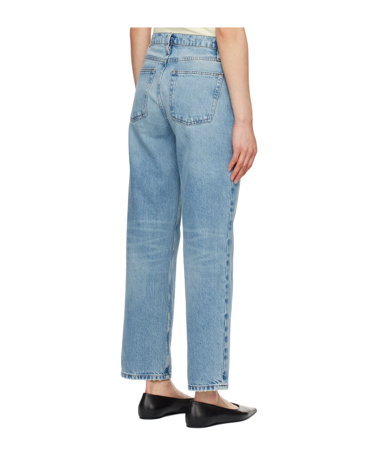 Frame Belt-loop Jeans In Blue