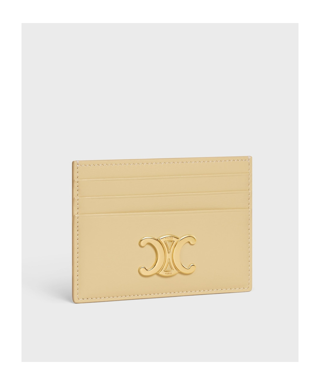 Celine Triomphe Card Bag In Nude