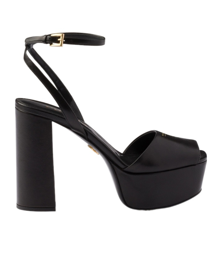 Prada Nappa Leather Platform Sandals In Multi