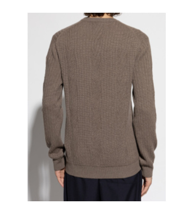 Brioni Ribbed And Braid Sweater Sweaters And Cardigans Brown In Brown