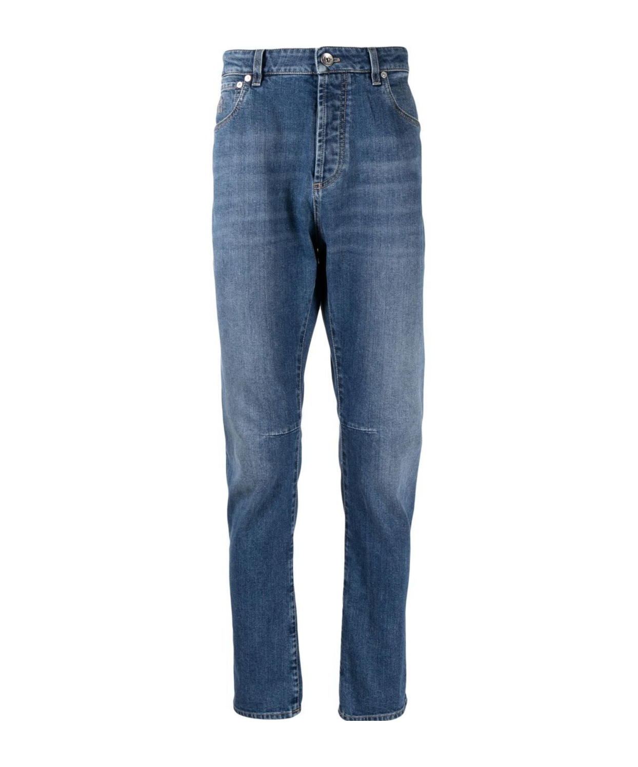 Brunello Cucinelli Slim-cut Mid-rise Jeans In Blue