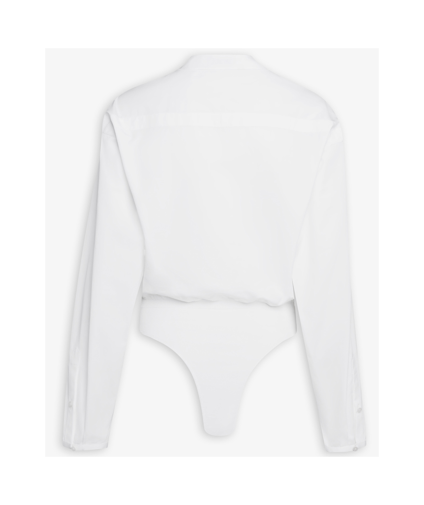 Shop Alaïa Deep V-neck One-piece Shirt In White