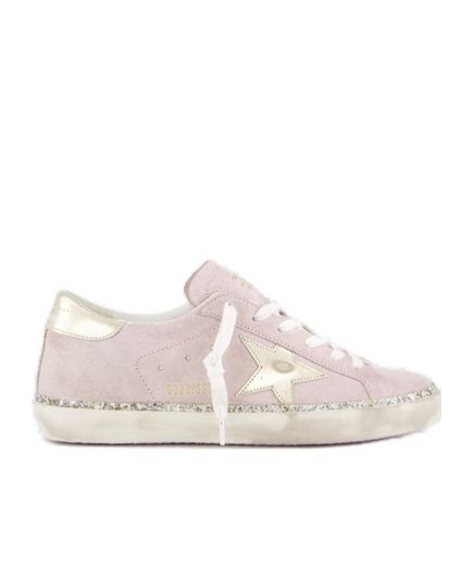 Golden Goose Super Star Suede Sneakers In Pink