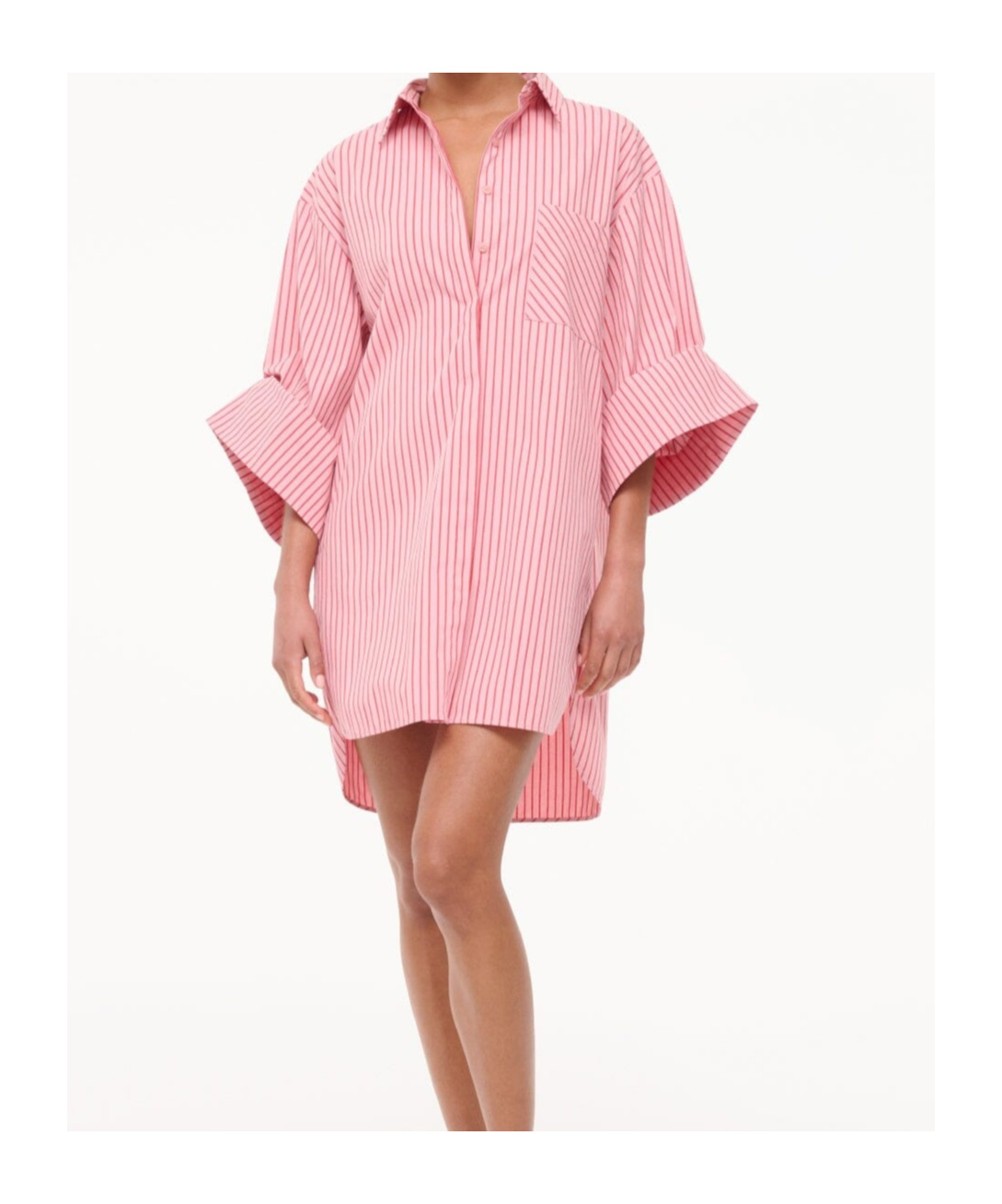 Staud Nico Dress Montauk Stripe In Pink