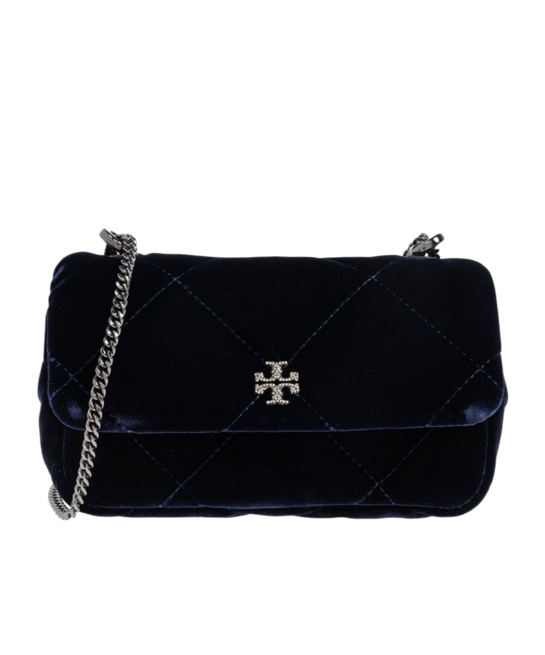 Tory Burch Mini Kira Logo Plaque Crossbody Bag In Blue
