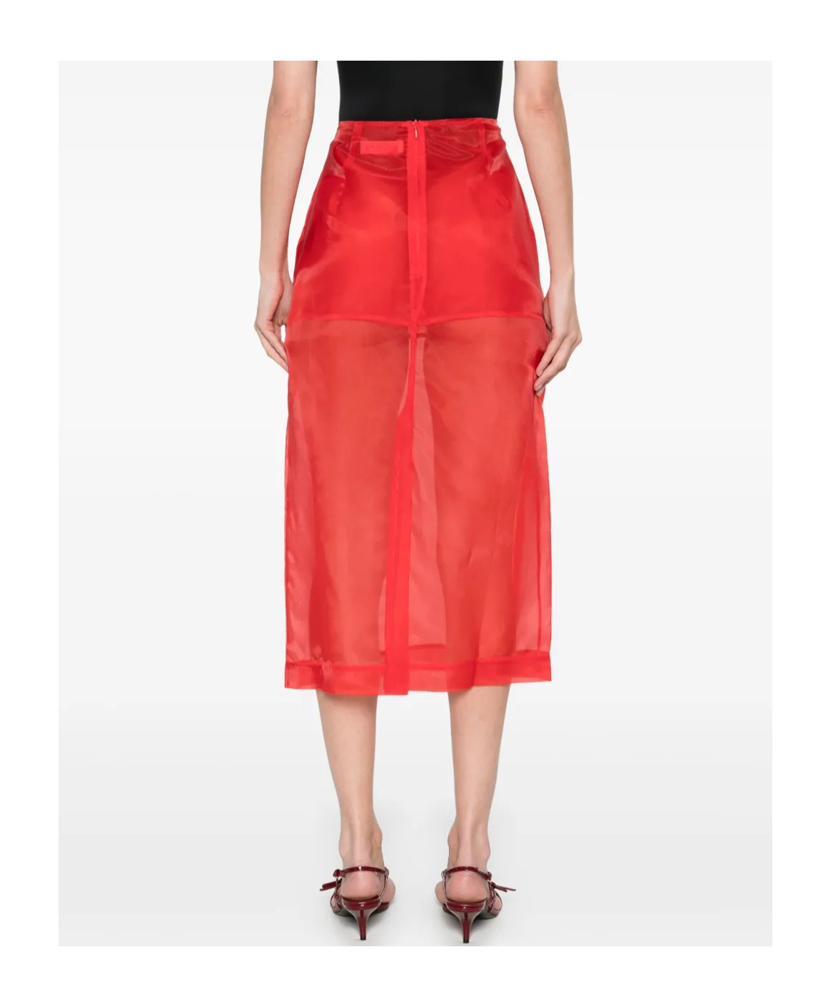 THE FRANKIE SHOP SHEER MIDI SKIRT