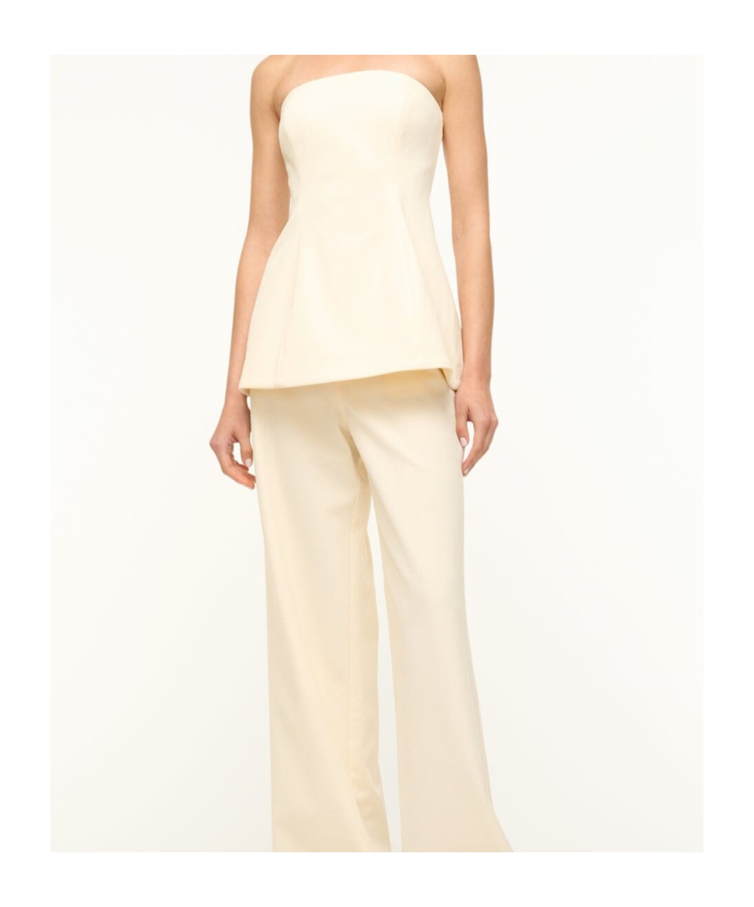 Staud Strapless Top In White