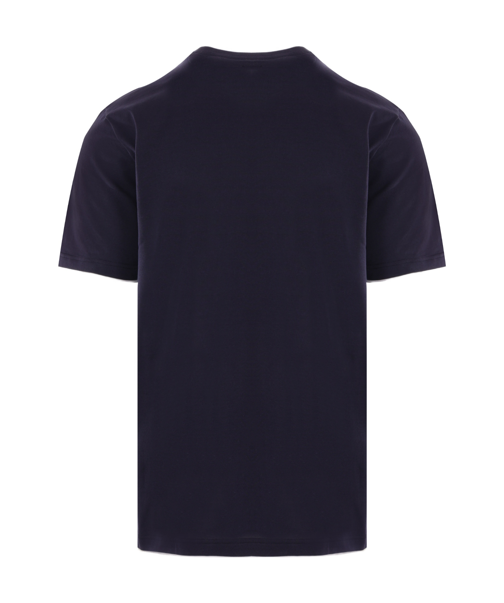 Eleventy Black Crewneck T-shirt With Layered Collar In Black