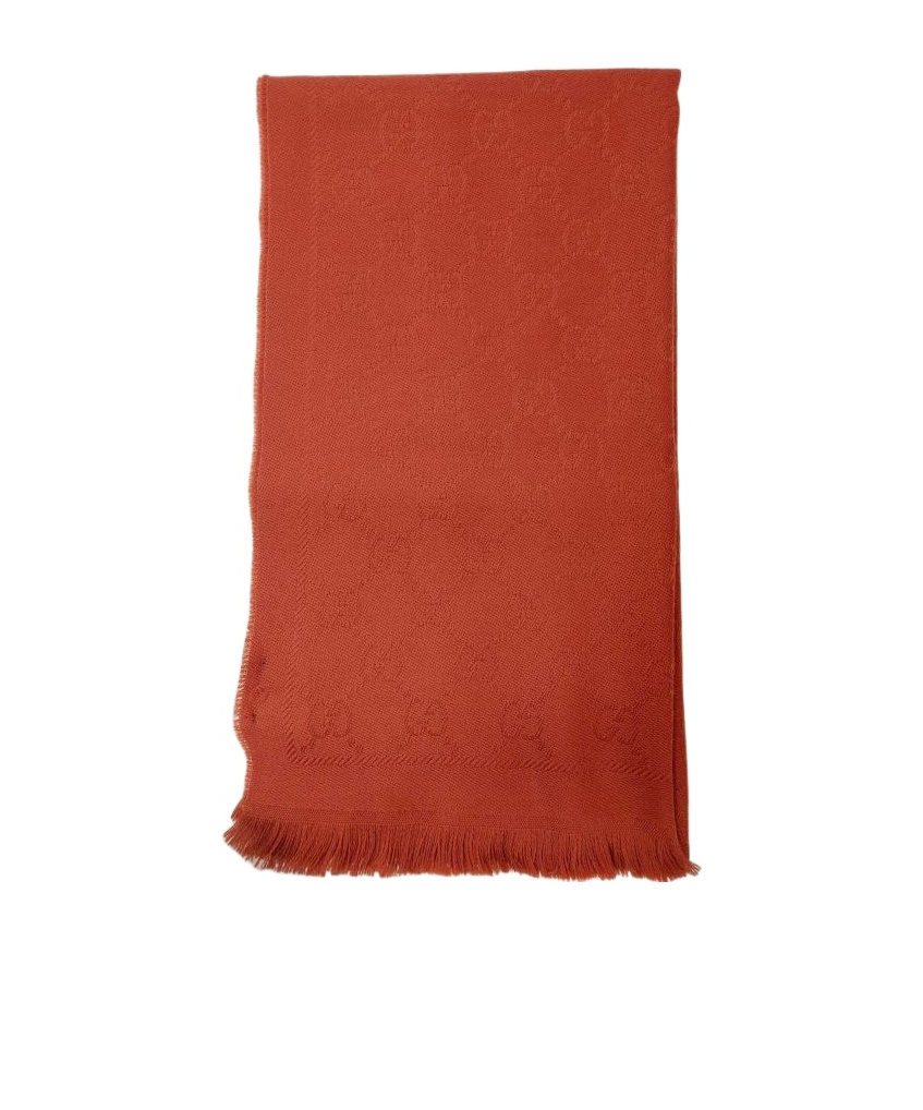 Gucci Jacquard Knitted Scarf In Brown