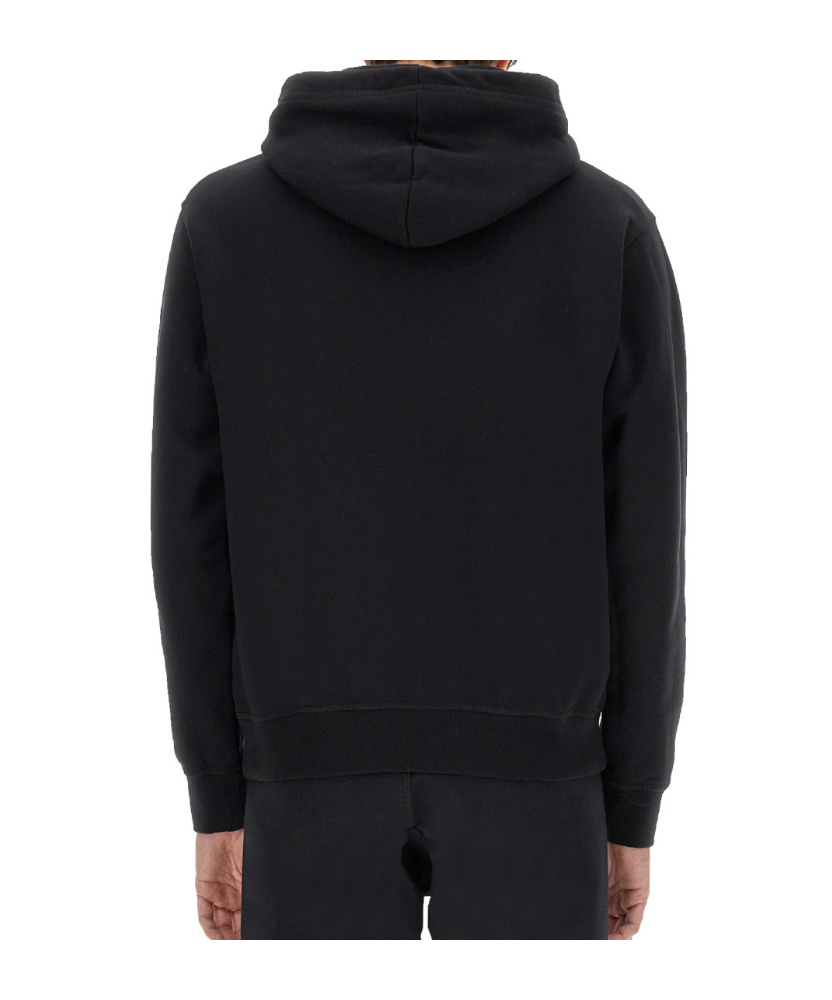 Shop Dsquared2 Logo-print Cotton Hoodie In Black