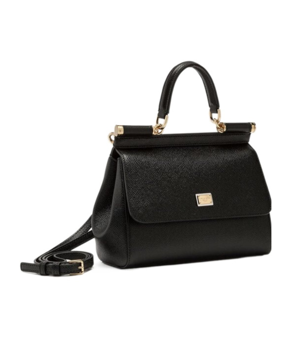 Dolce & Gabbana Medium Siicily Shoulder Bag In Black