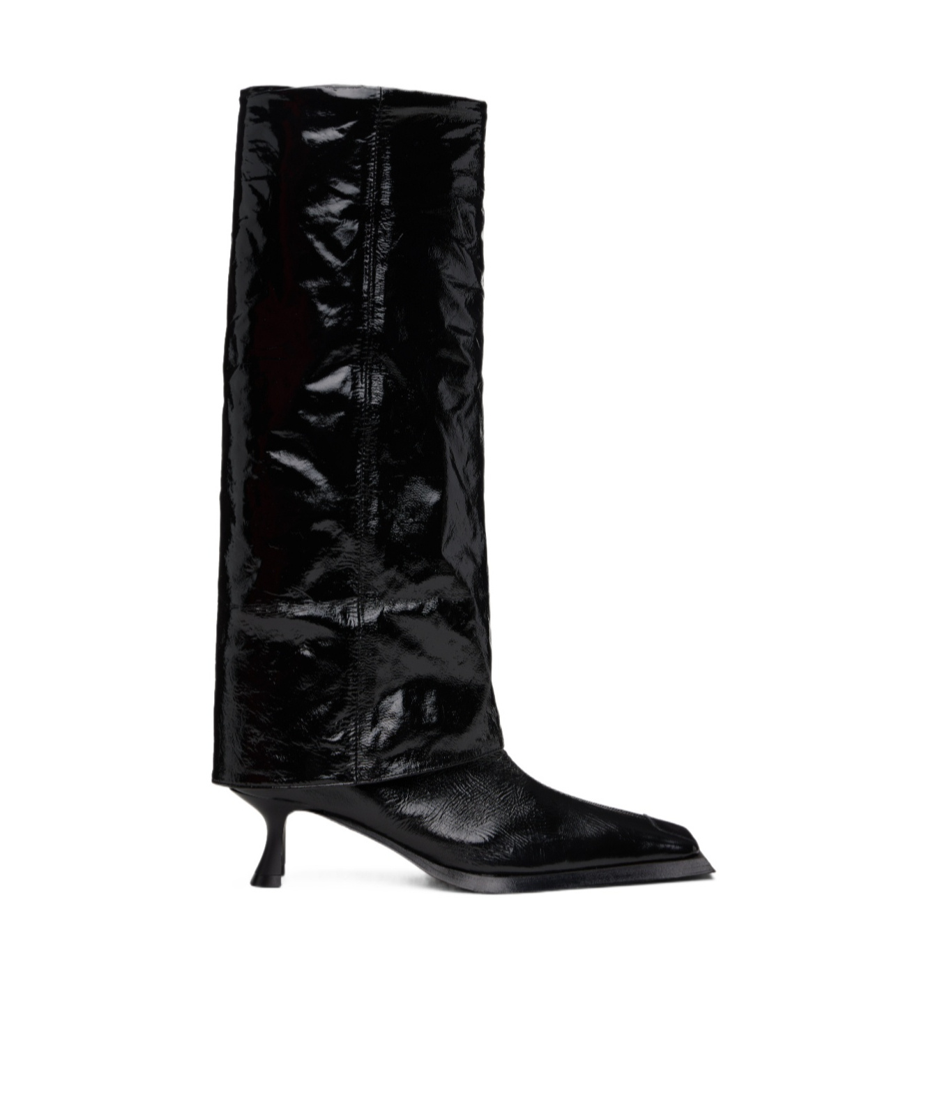 Miista Morgan Fold Over High Boots In Black