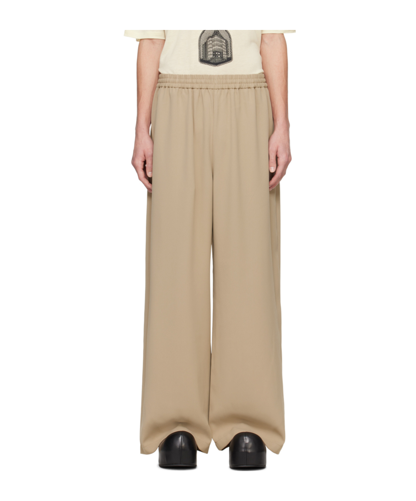 Acne Studios Logo Embroidered Pants In Brown
