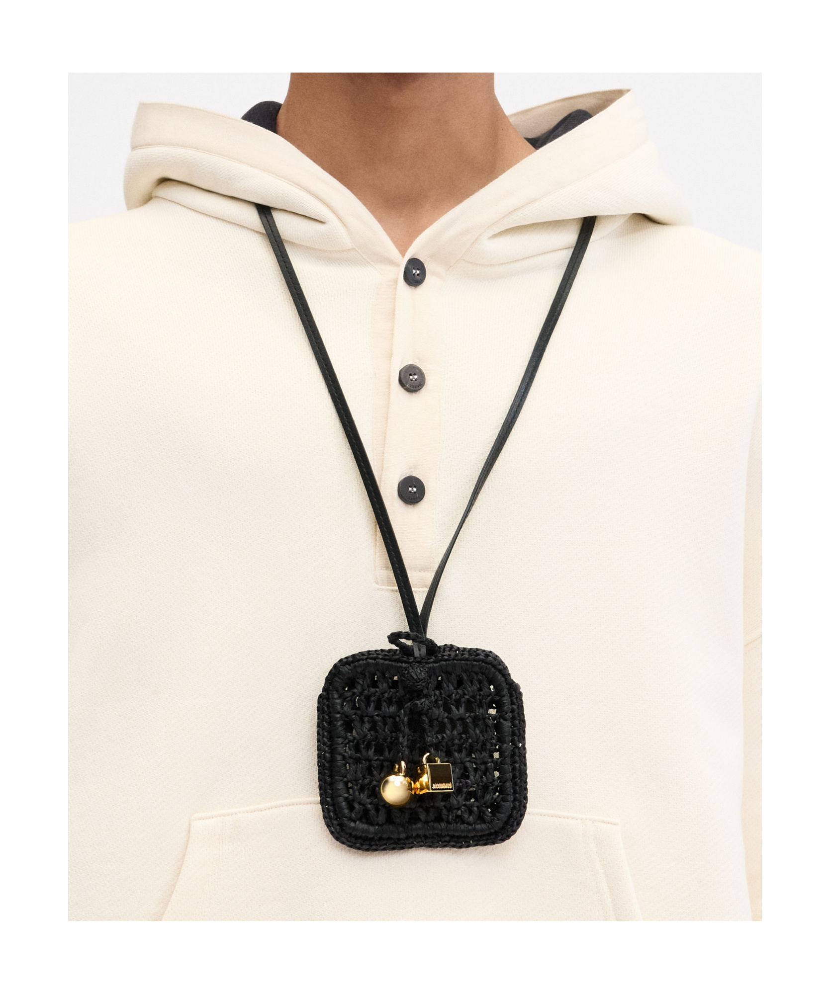 Jacquemus Crochet Wallet In Black