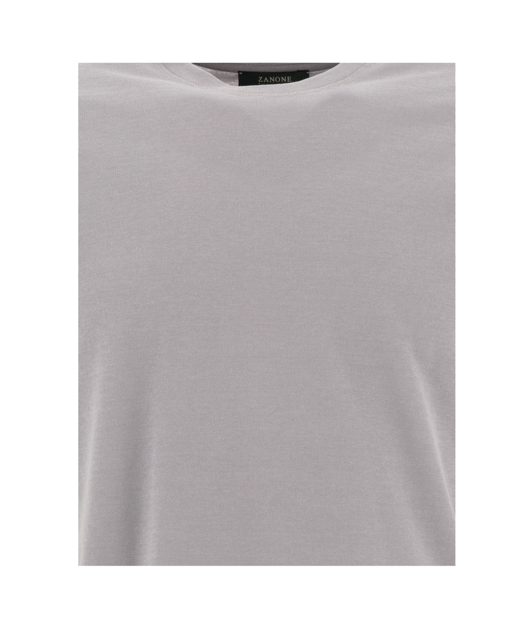 Zanone Open-necked Black Shirt In Gray