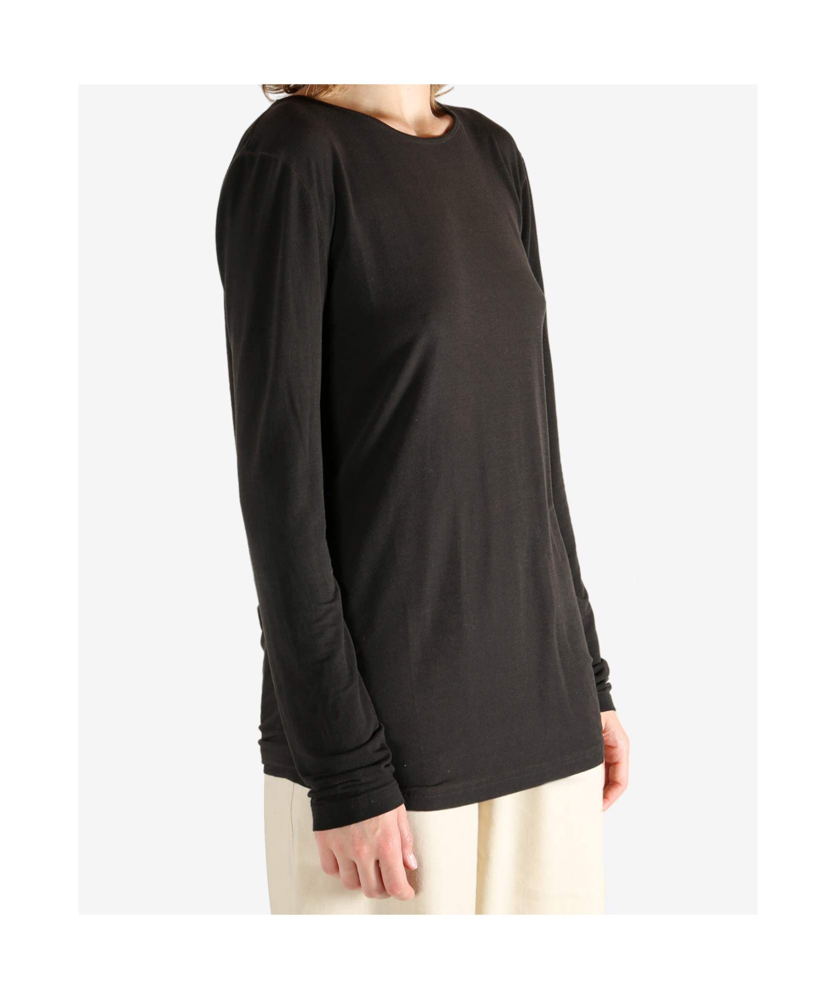 Uma Wang Cowl-back Long-sleeve Top In Brown