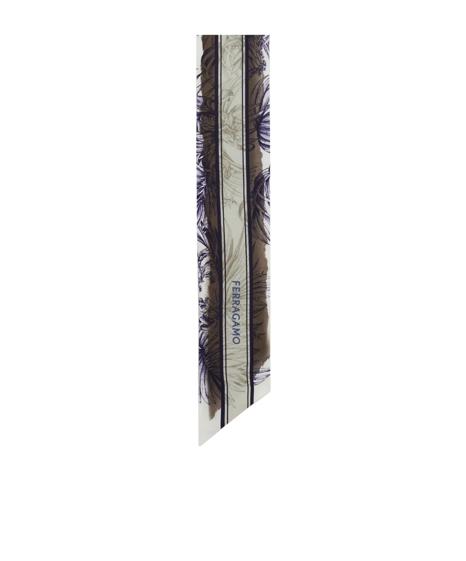 Ferragamo Gravure Print Silk Bandeau