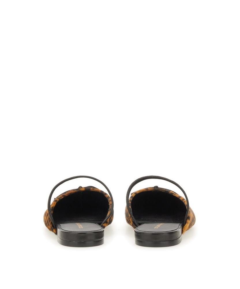 Stuart Weitzman Prima Leopard-print Calf-hair Ballet Mules In Animal Print