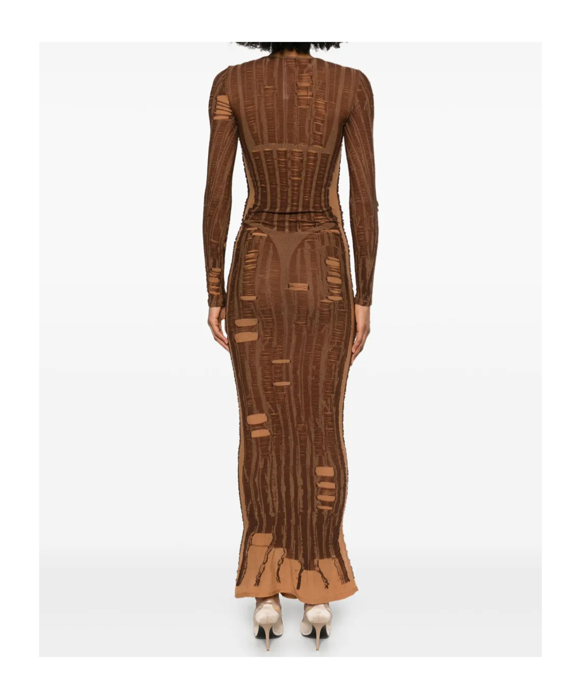 Diesel Long M-calimera Dress In Brown