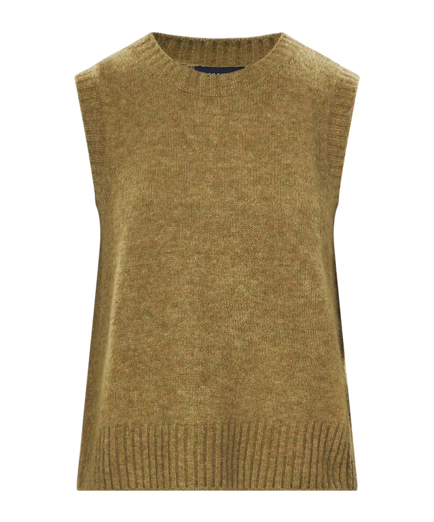 Soeur Ribbed Knit Vest In Green