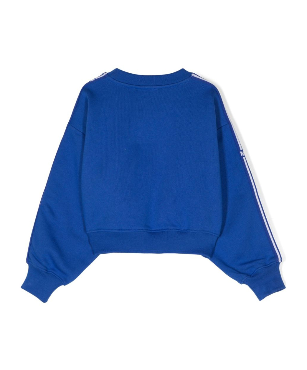 Shop Msgm Cropped Sweatshirt In Blue
